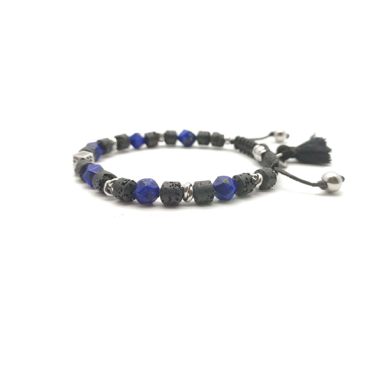 TaRa Keval Bracciale con Lapislazzulo Pietra Lavica bracciale tibetano pietre naturali fatto a mano in Italia on line e in centro a Este da Gioielli D'Este