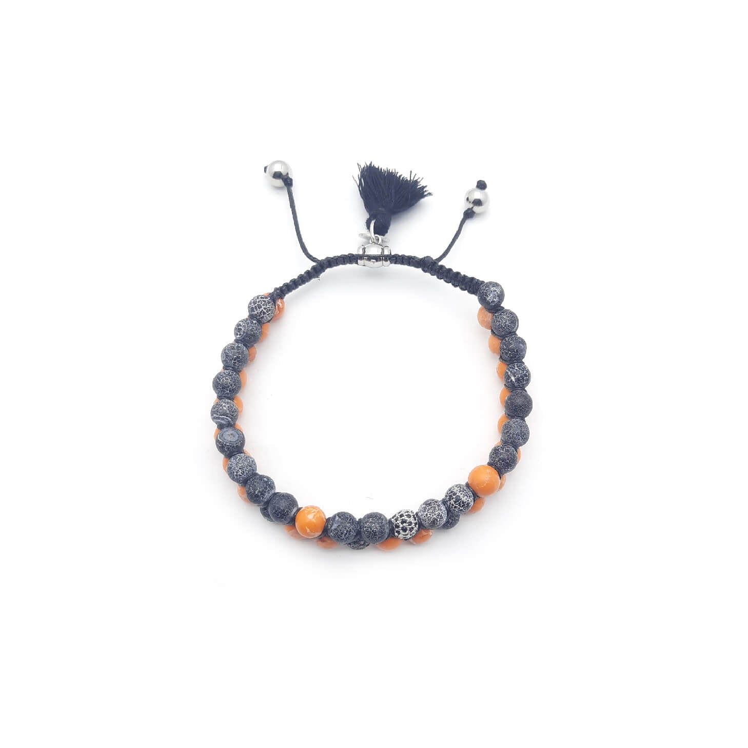 TaRa Ek saaht Bracciale con Dentritica bracciale tibetana pietre naturali fatto a mano in Italia Uomo negozio a Este e on-line