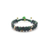 TaRa Ek saaht -Bracciale con Argento 925% Occhio di tigre Agata bracciale tibetano pietre naturali argento fatto a mano in Italia