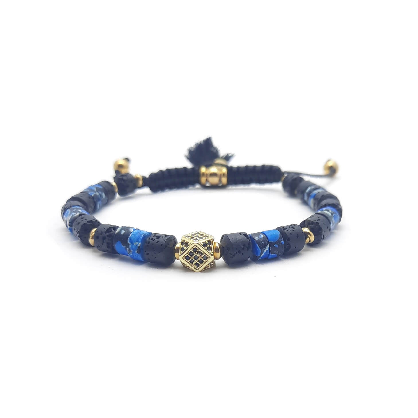 TaRa Keval Bracciale con Diaspro Pietra Lavica bracciale tibetano pietre naturali fatto a mano in Italia on line e in centro a Este da Gioielli D'Este
