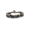 TaRa Ek saaht -Bracciale con Dendritica bracciale tibetano pietre naturali argento fatto a mano in Italia