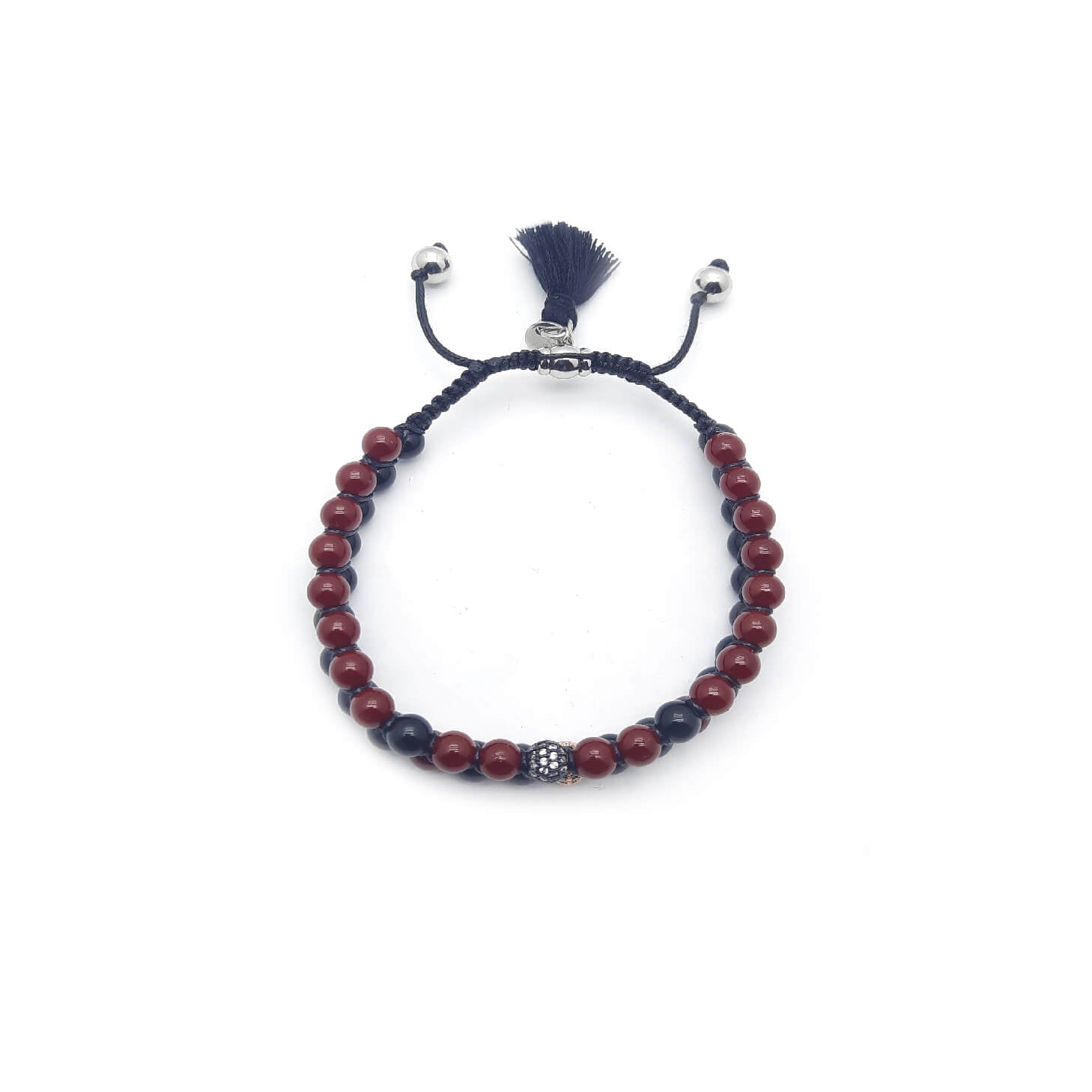 TaRa Ek saaht Bracciale con Onice Agata bracciale tibetana pietre naturali fatto a mano in Italia Uomo negozio a Este e on-line