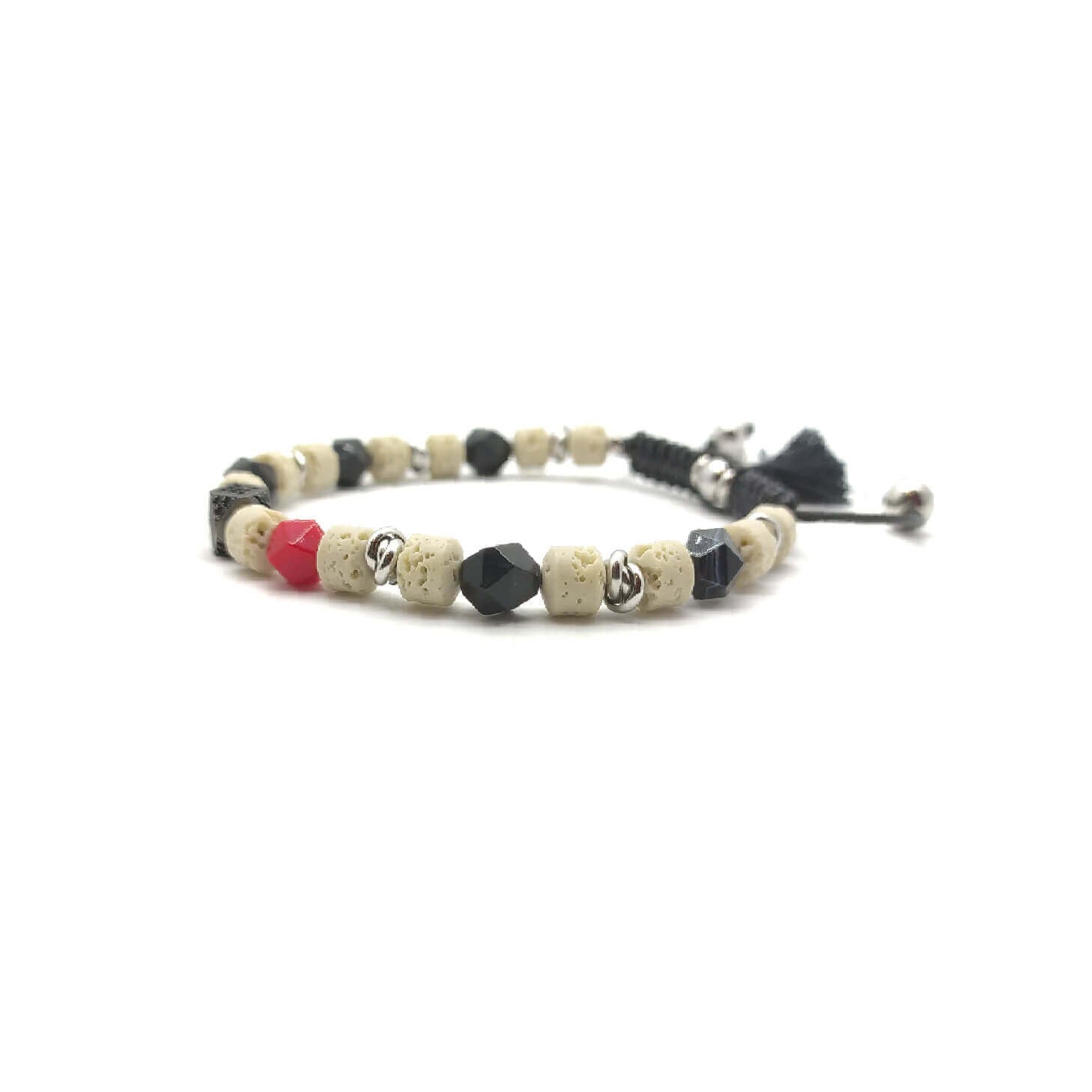 TaRa Keval Bracciale con Diaspro Pietra Lavica bracciale tibetano pietre naturali fatto a mano in Italia on line e in centro a Este da Gioielli D'Este