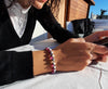 Ek Saaht Bracciale Argento 925% Occhio Tigre Perla acqua dolce A++