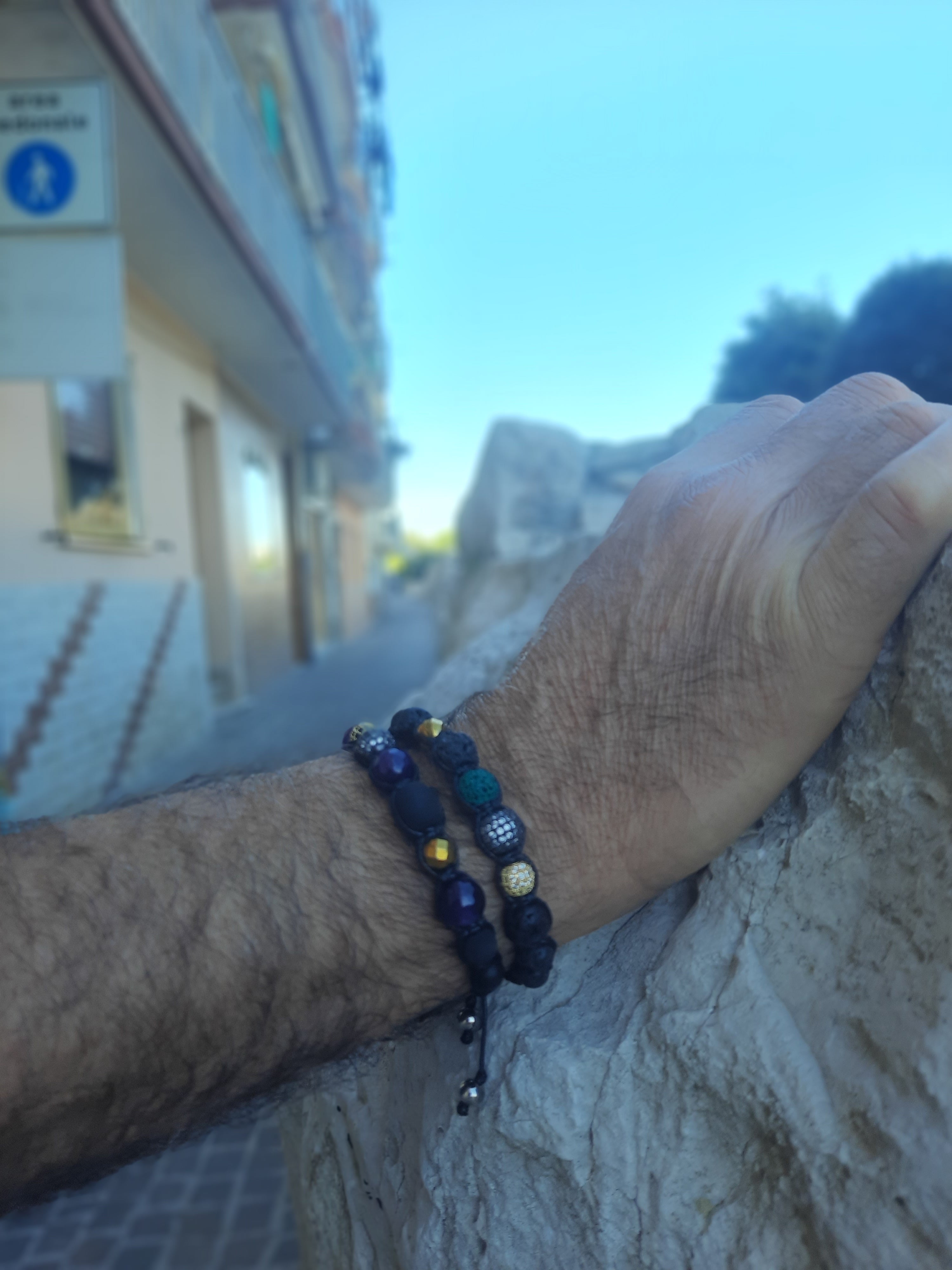 Om Bracciale Agata rossa