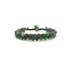 TaRa Ek saaht -Bracciale con Dendritica bracciale tibetano pietre naturali argento fatto a mano in Italia