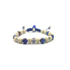 TaRa Keval Bracciale con Argento 925% Sodalite Pietra Lavica bracciale tibetano pietre naturali argento fatto a mano in Italia on line e in centro a Este da Gioielli D'Este