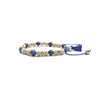 TaRa Keval Bracciale con Argento 925% Sodalite Pietra Lavica bracciale tibetano pietre naturali argento fatto a mano in Italia on line e in centro a Este da Gioielli D'Este