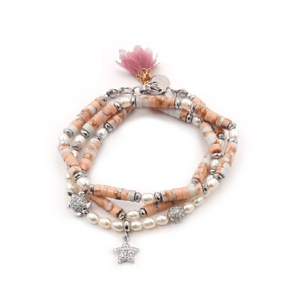 Bracciale Dàimào Diaspro corallo