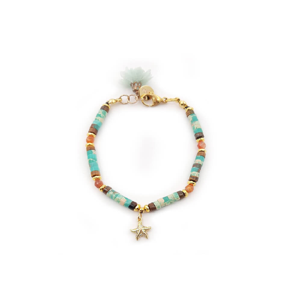 Dàimào Bracciale Occhio tigre Acquamarina