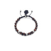 TaRa Ek saaht -Bracciale con Argento 925% Occhio di tigre Pietra Lavica bracciale tibetano pietre naturali argento fatto a mano in Italia