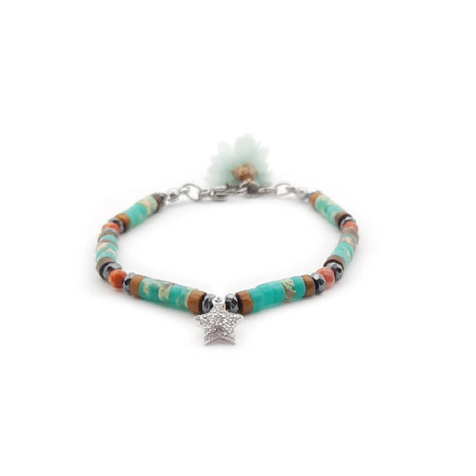 Dàimào Bracciale Occhio tigre Acquamarina