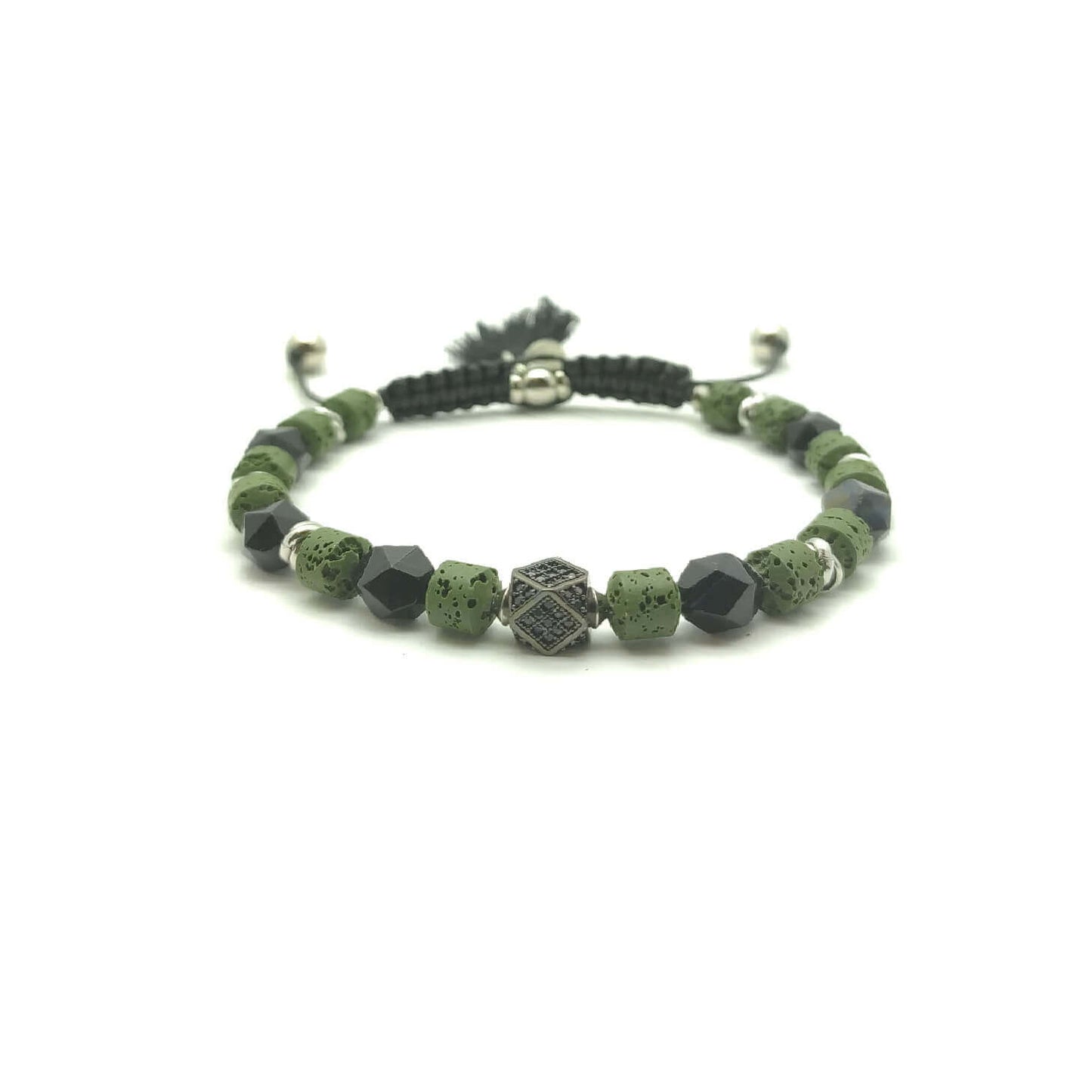 TaRa Keval Bracciale con Diaspro Pietra Lavica bracciale tibetano pietre naturali fatto a mano in Italia on line e in centro a Este da Gioielli D'Este