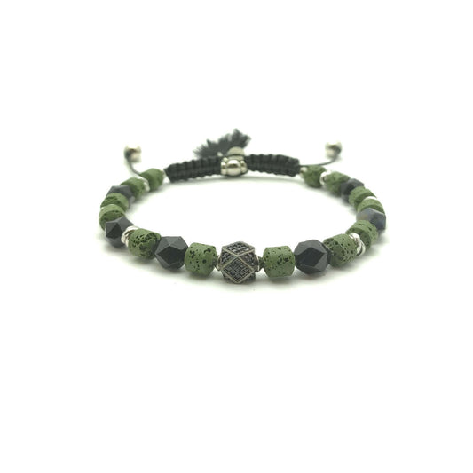 TaRa Keval Bracciale con Diaspro Pietra Lavica bracciale tibetano pietre naturali fatto a mano in Italia on line e in centro a Este da Gioielli D'Este