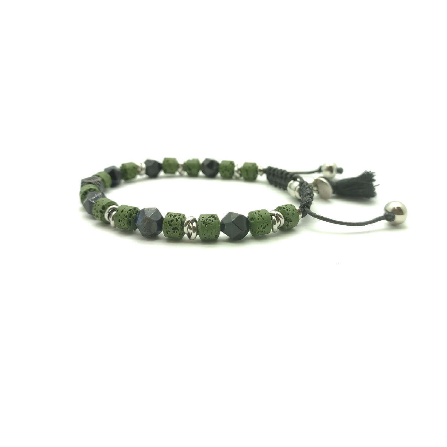 TaRa Keval Bracciale con Diaspro Pietra Lavica bracciale tibetano pietre naturali fatto a mano in Italia on line e in centro a Este da Gioielli D'Este