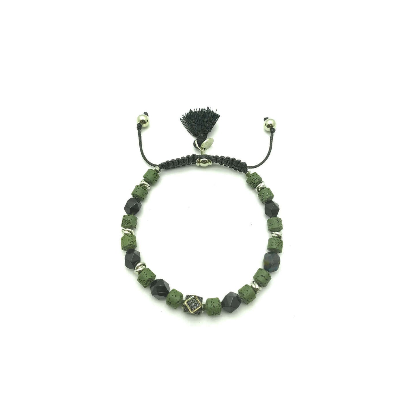 TaRa Keval Bracciale con Diaspro Pietra Lavica bracciale tibetano pietre naturali fatto a mano in Italia on line e in centro a Este da Gioielli D'Este