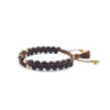 TaRa Ek saaht -Bracciale con Argento 925% Occhio di tigre Pietra Lavica bracciale tibetano pietre naturali argento fatto a mano in Italia