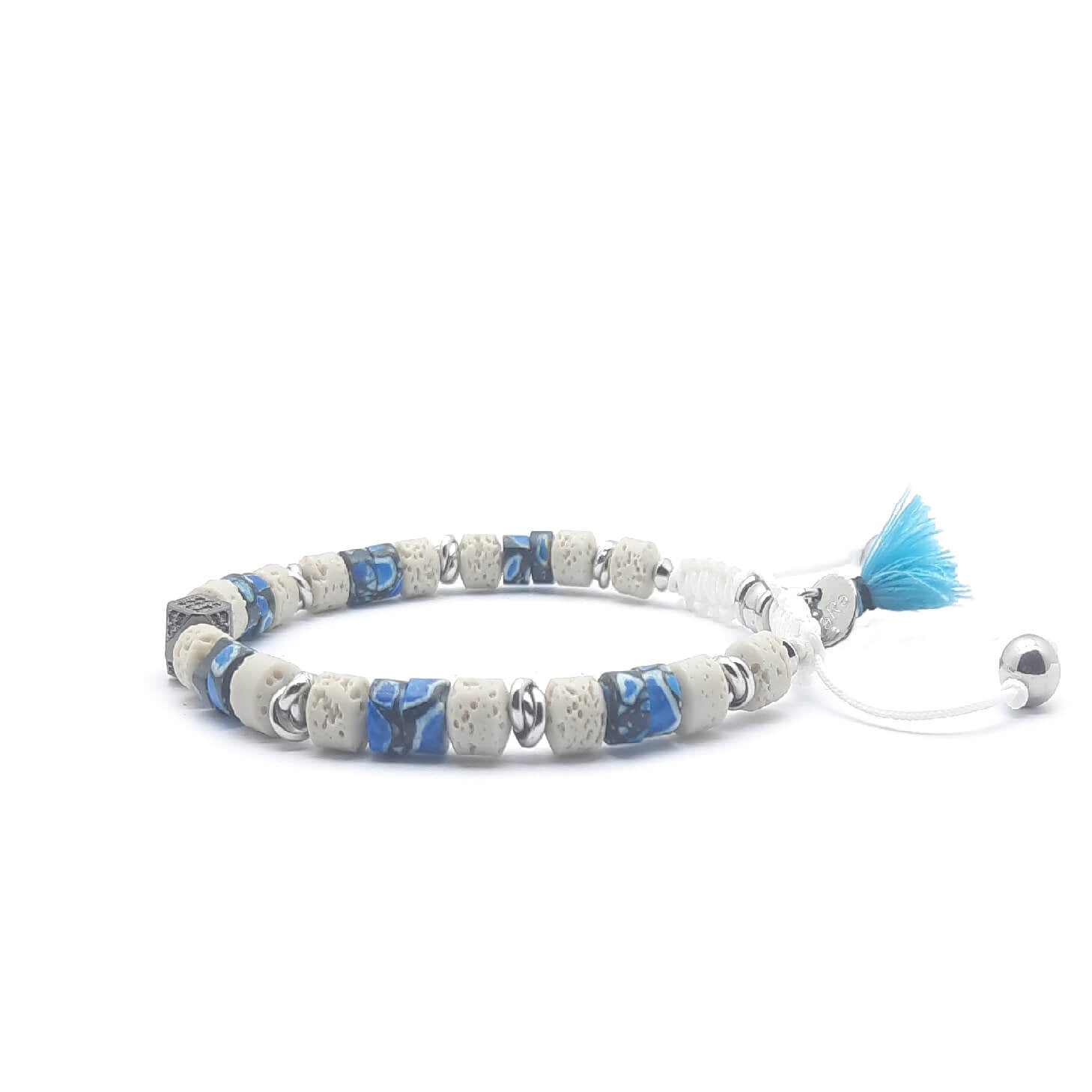 Keval Bracciale Pietra Lavica e Diaspro