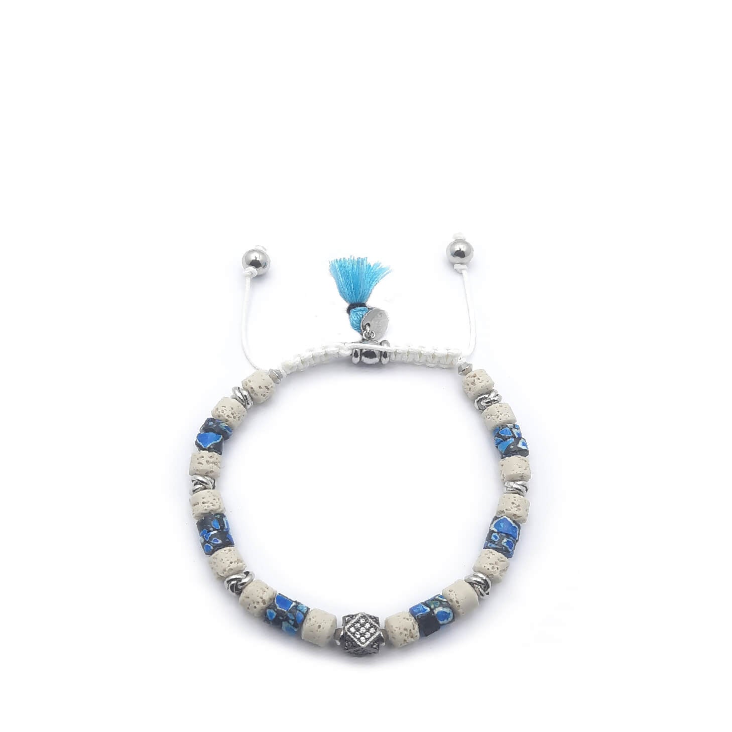 Keval Bracciale Pietra Lavica e Diaspro