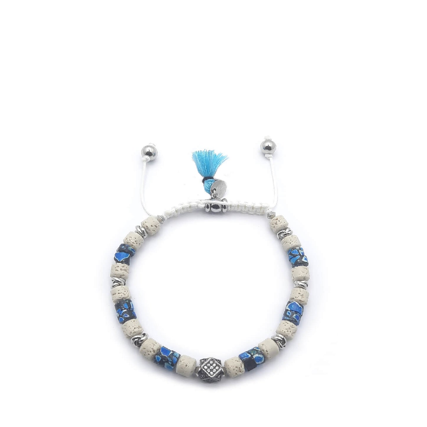 Keval Bracciale Pietra Lavica e Diaspro