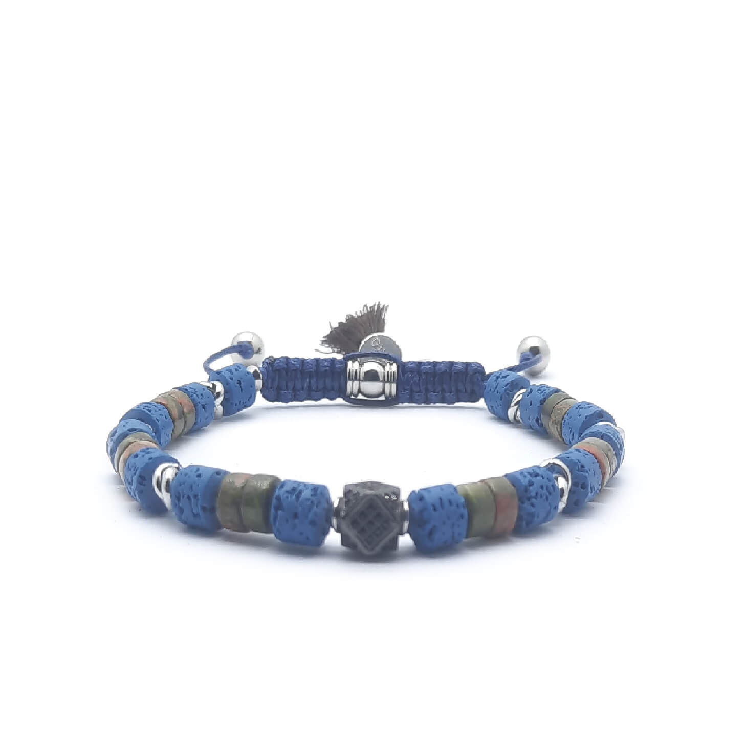 Keval Bracciale Pietra Lavica e Diaspro