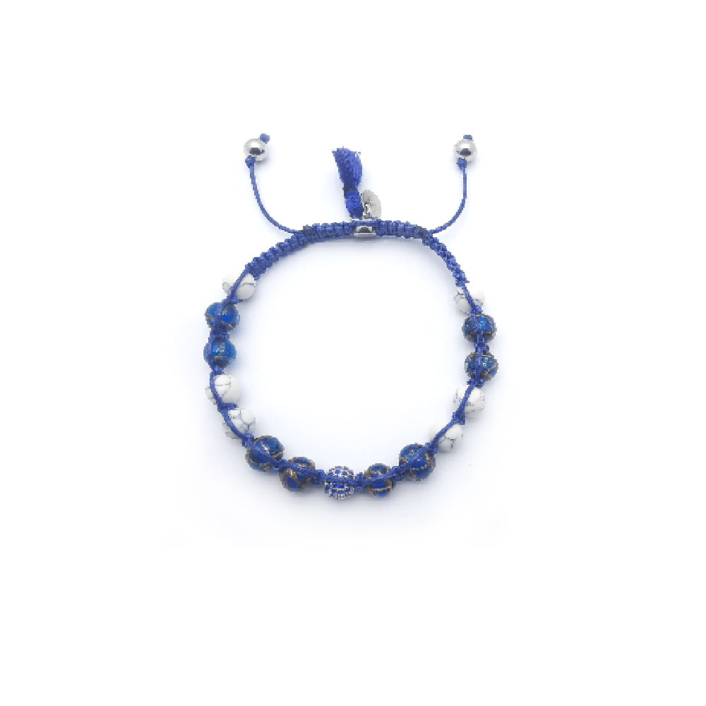Lung-Ta Bracciale Argento 925% Vetro sommerso Murano