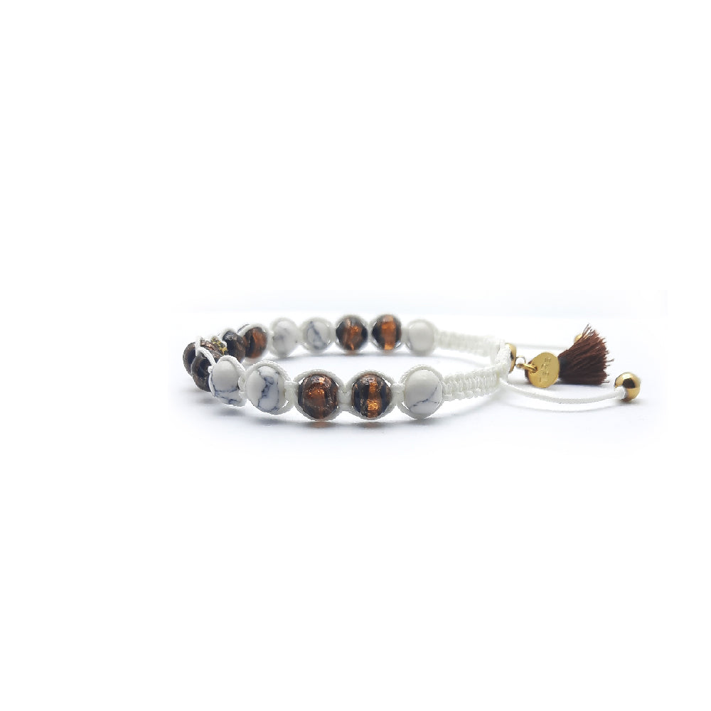 Lung-Ta Bracciale Argento 925% Vetro sommerso Murano