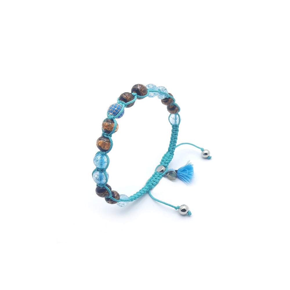 Lung-Ta Bracciale Argento 925% Vetro sommerso Murano