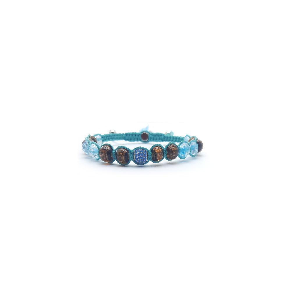 Lung-Ta Bracciale Argento 925% Vetro sommerso Murano
