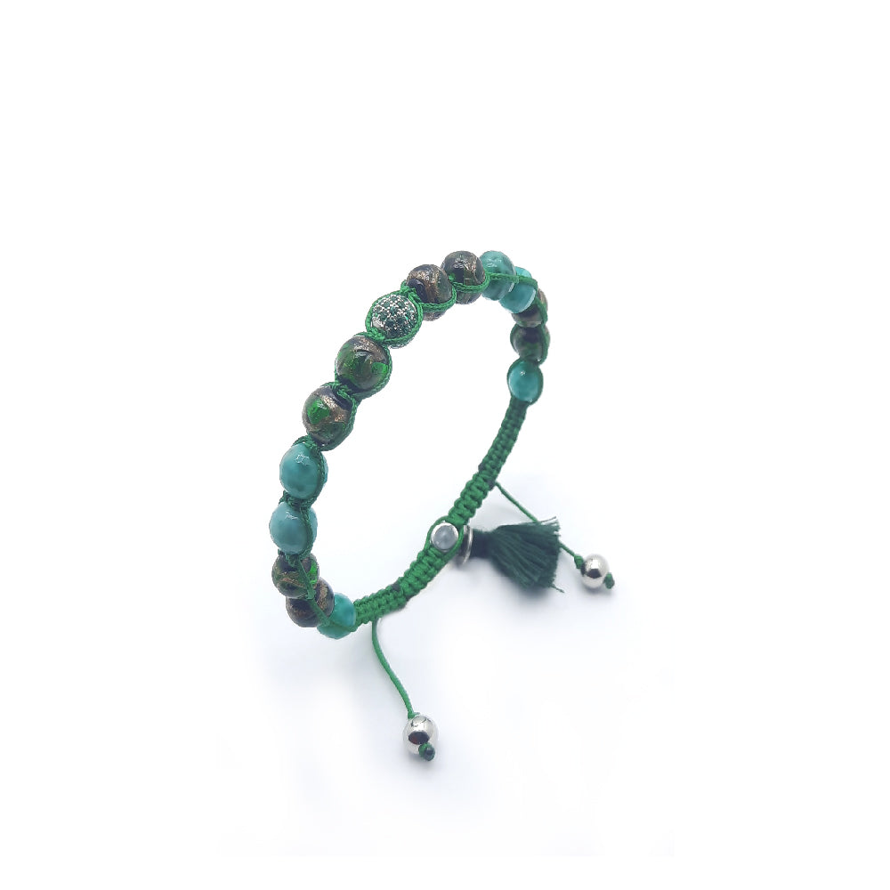 Lung-Ta Bracciale Argento 925% Vetro sommerso Murano