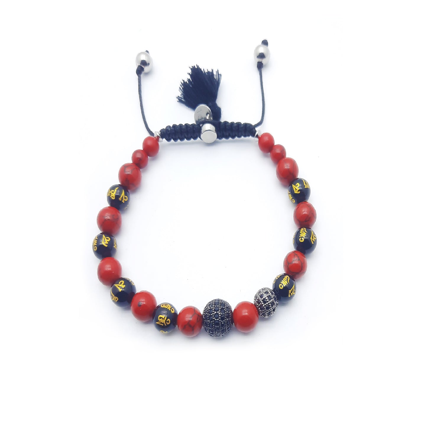 Om Bracciale Agata rossa