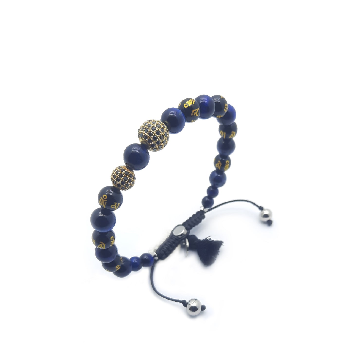 Om Bracciale Occhio tigre blu