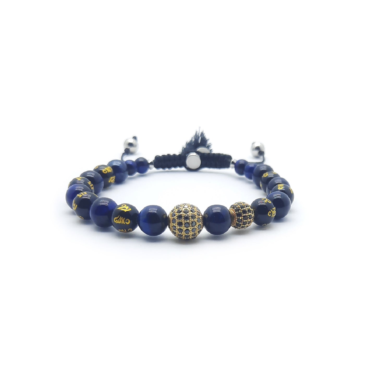 Om Bracciale Occhio tigre blu
