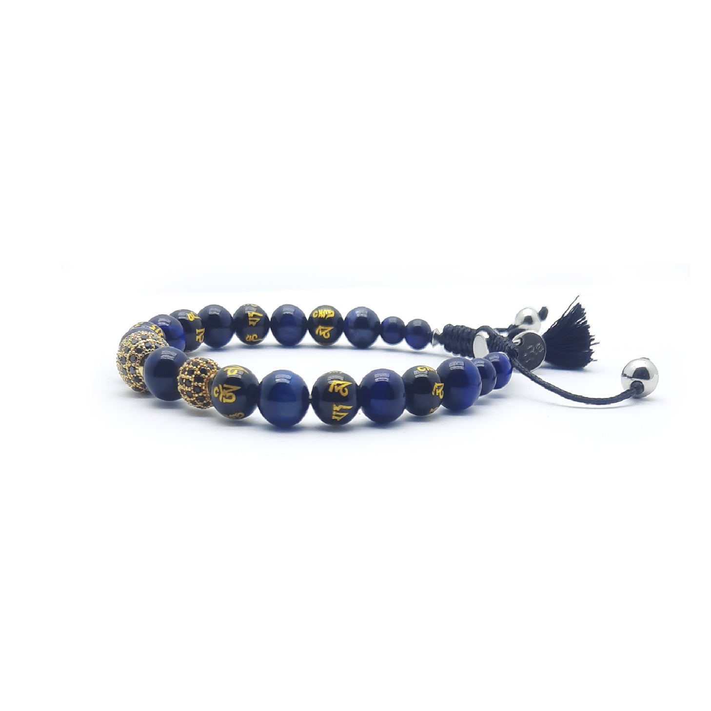 Om Bracciale Occhio tigre blu